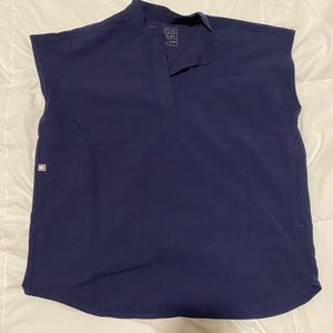 FIGS Rafaela scrub top in navy blue